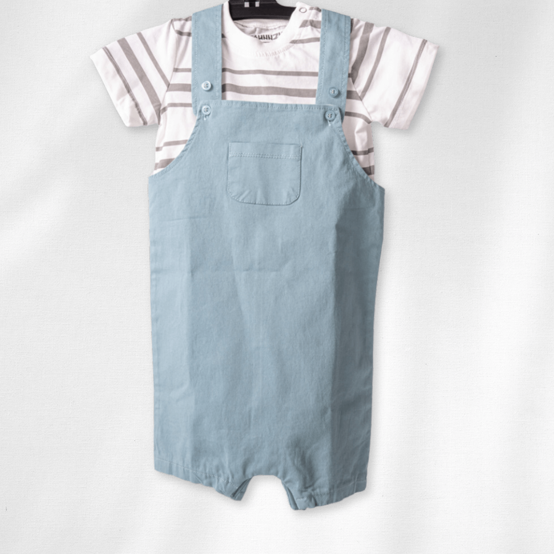 Baby Boys Salopette With Shirt